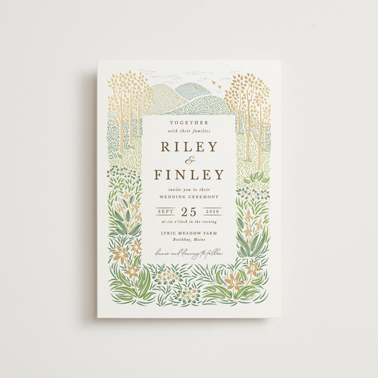 "In the country" - Wedding Invitations in Forest by Paper Sun Studio - Front