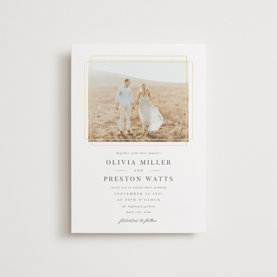 "Regent" - Wedding Invitations in Opal by Robert and Stella - Front