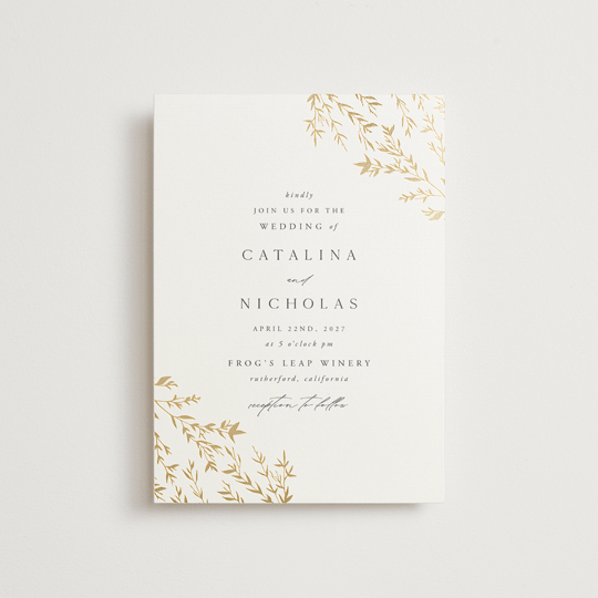 "Swoon" - Wedding Invitations in Cotton by Carolyn Nicks - Front