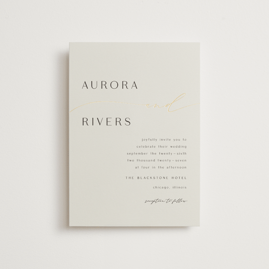 "gathering" - Wedding Invitations in Smoke by Olivia Raufman - Front