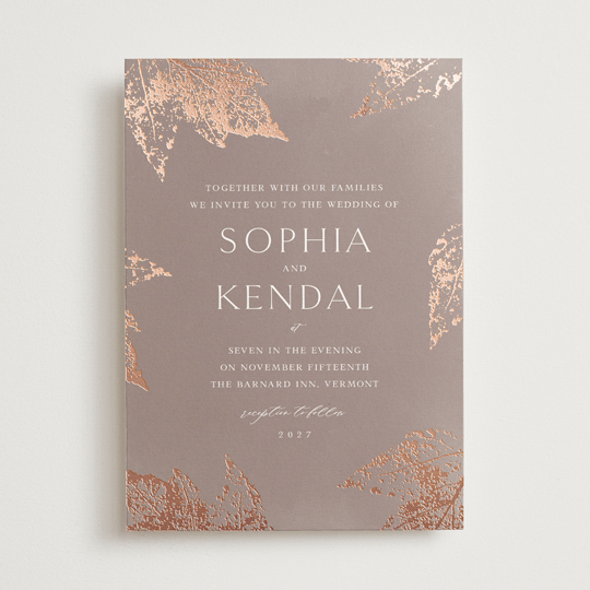 "autumne" - Wedding Invitations in Maple by Lori Wemple - Front