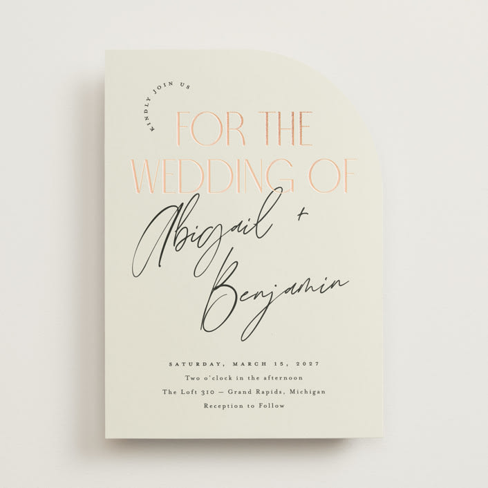 "Together" - Wedding Invitations in Cream Puff by Pixel and Hank - Front