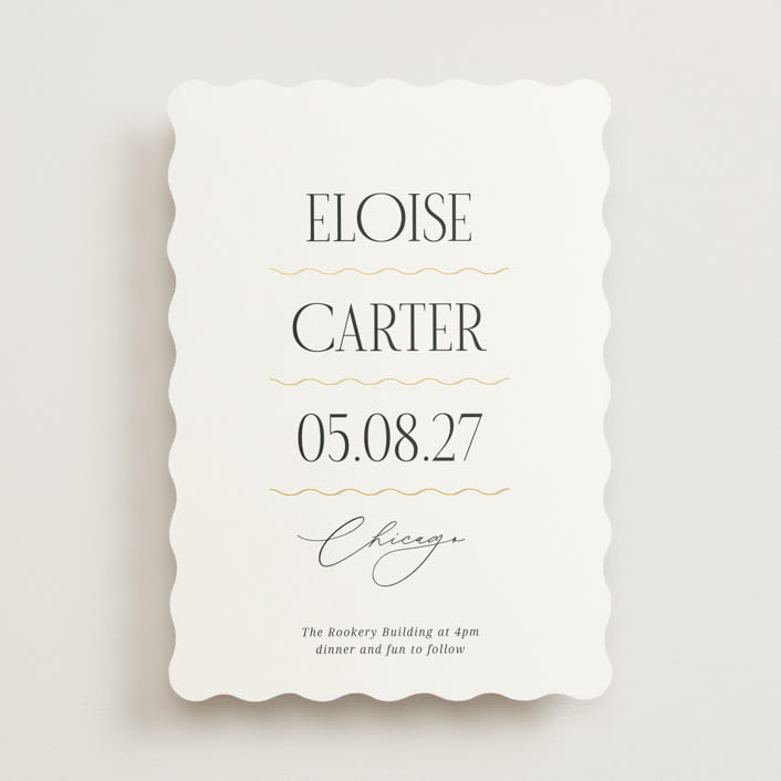 "Inventive" - Wedding Invitations in Pepper by Olivia Raufman - Front