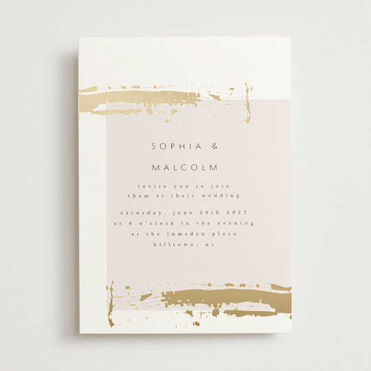 "Modern Serene" - Wedding Invitations in Blush by Hannah Williams - Front