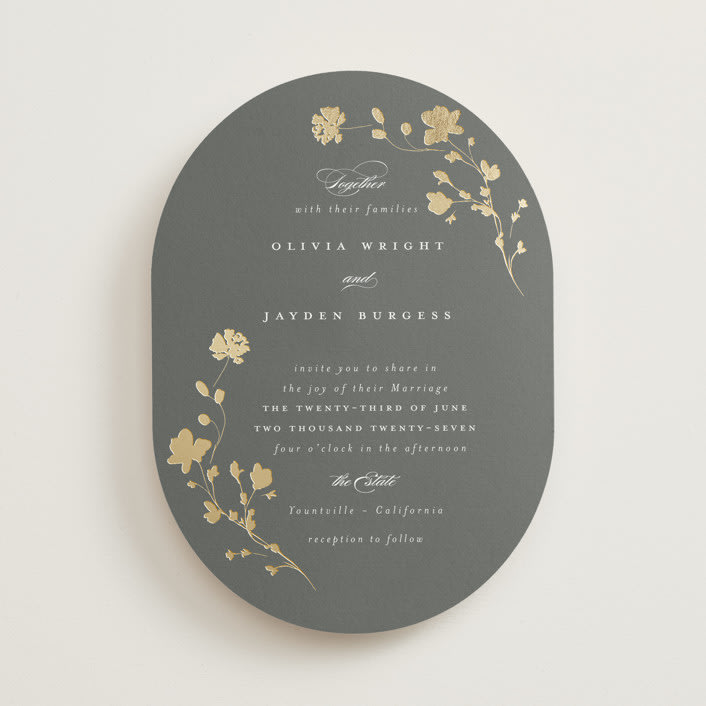 "raffiné" - Wedding Invitations in Obsidian by Benita Crandall - Front