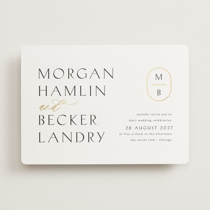 "postcard" - Wedding Invitations in Snow by Kaydi Bishop - Front