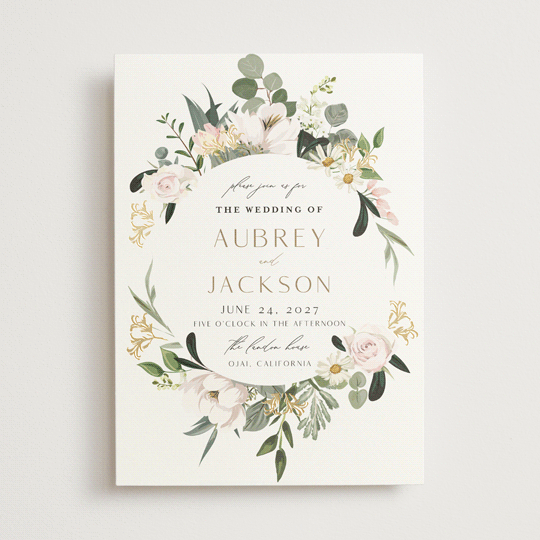 "Country Garden" - Wedding Invitations in Verdant by Susan Moyal - Front