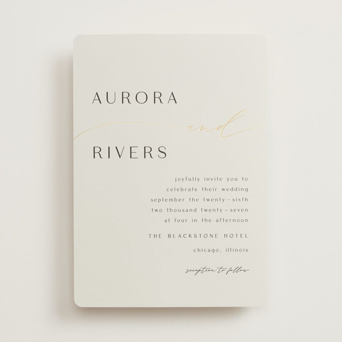 "gathering" - Wedding Invitations in Smoke by Olivia Raufman - Front