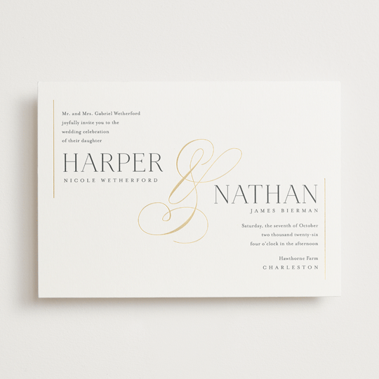 "Fantasia" - Wedding Invitations in Sugar by Jessica Williams - Front