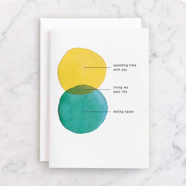 "love and tacos" - Single Greeting Cards in Sunshine by Violet and Mae - Front