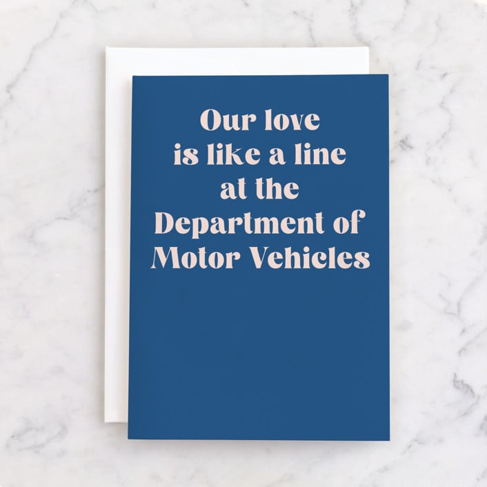 "The DMV" - Single Greeting Cards in Pool by Jackie Crawford - Front