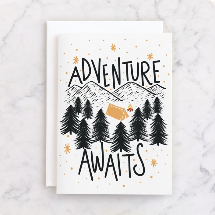 "Adventure" - Single Greeting Cards in Ink by Elly - Front
