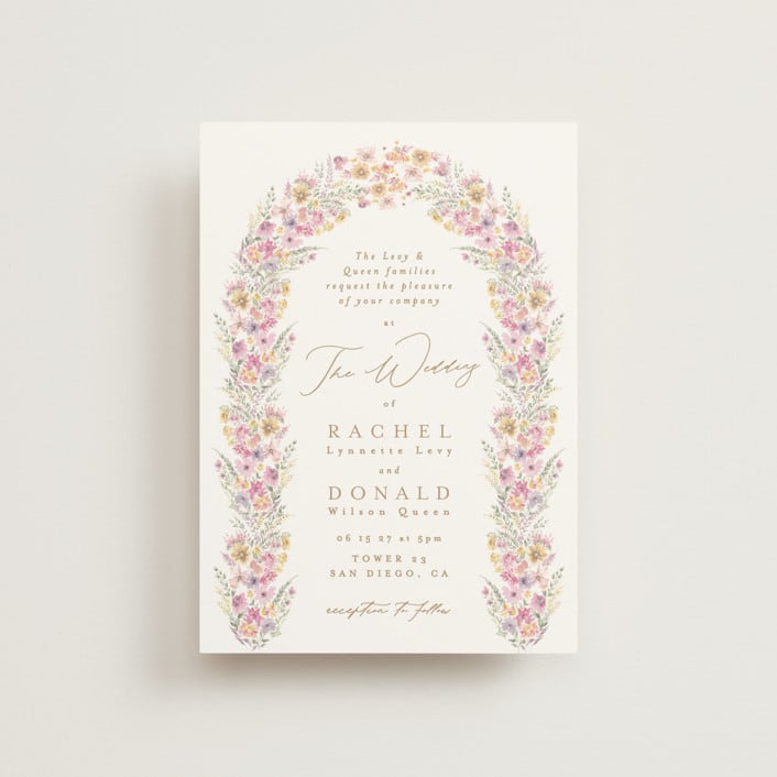 "Floral Arch" - Wedding Invitations in Spring by Phrosné Barwood - Front