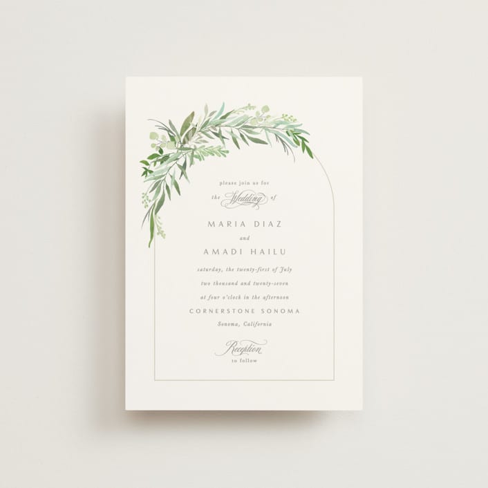 "I do" - Wedding Invitations in Fern by Creo Study - Front