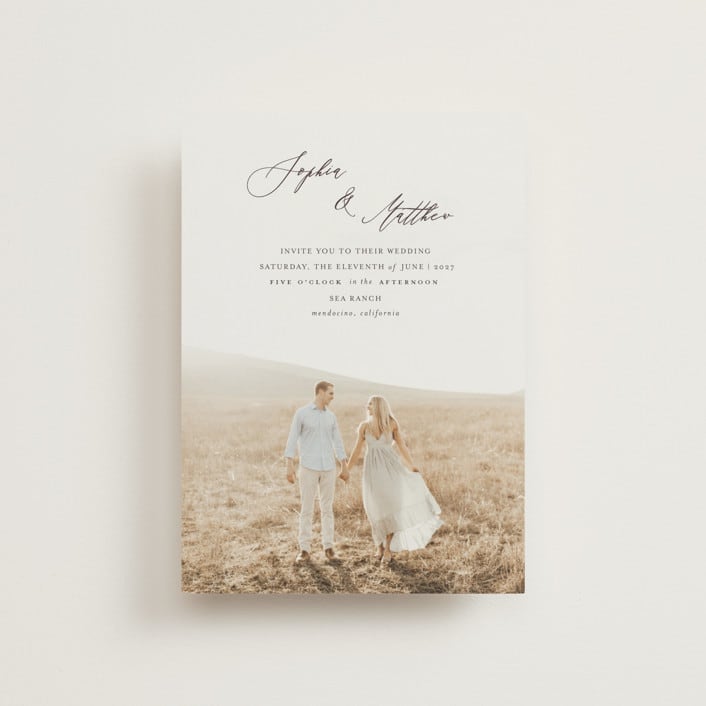 "un mariage photographique" - Wedding Invitations in Mocha by Benita Crandall - Front
