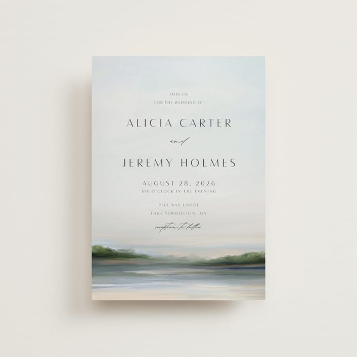 "Calm Water" - Wedding Invitations in Sky by Nicole Walsh - Front