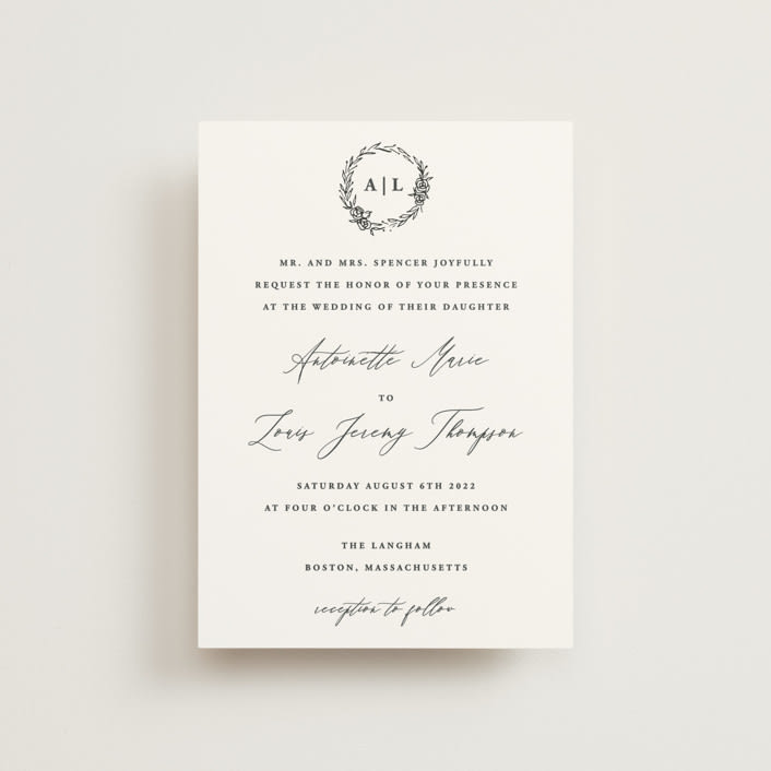 "Antoinette" - Wedding Invitations in Ivory by lulu and isabelle - Front