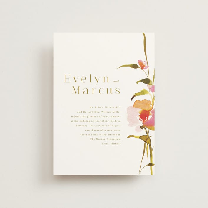 "colorwash floral" - Wedding Invitations in Blossom by Angela Marzuki - Front
