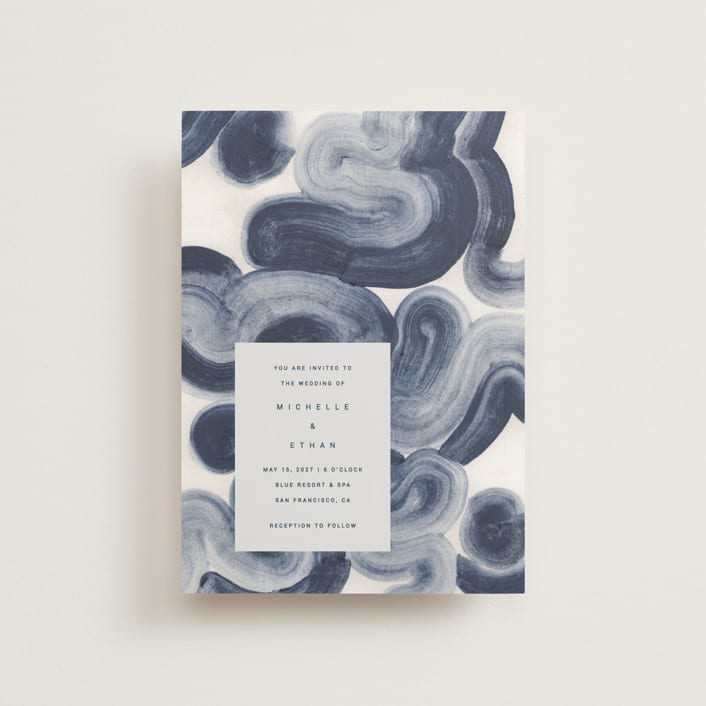 "meanders" - Wedding Invitations in Ocean by Sumak Studio - Front