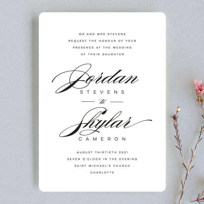 "Waltz" - Wedding Invitations in Tuxedo by Lori Wemple - Front