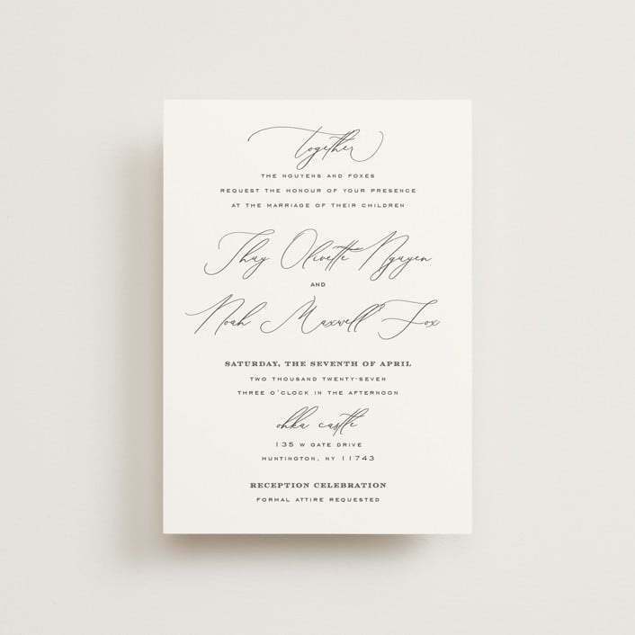 "la noce" - Wedding Invitations in Ink by Design Lotus - Front