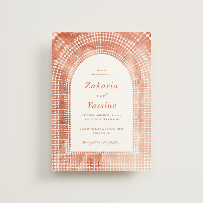 "Moroccan Jewel" - Wedding Invitations in Sepia Sunset by Zhay Smith - Front