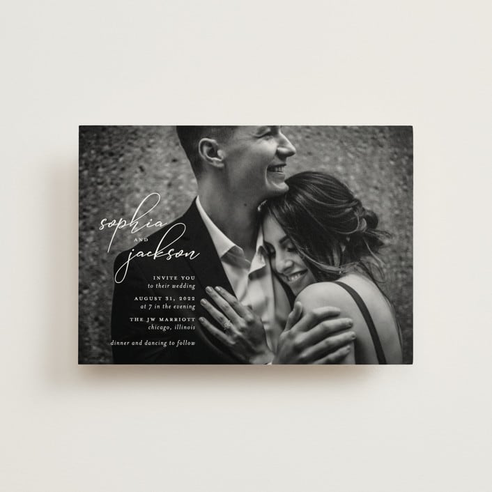 "Kindly Join Us" - Wedding Invitations in Pearl by Laura Hamm - Front