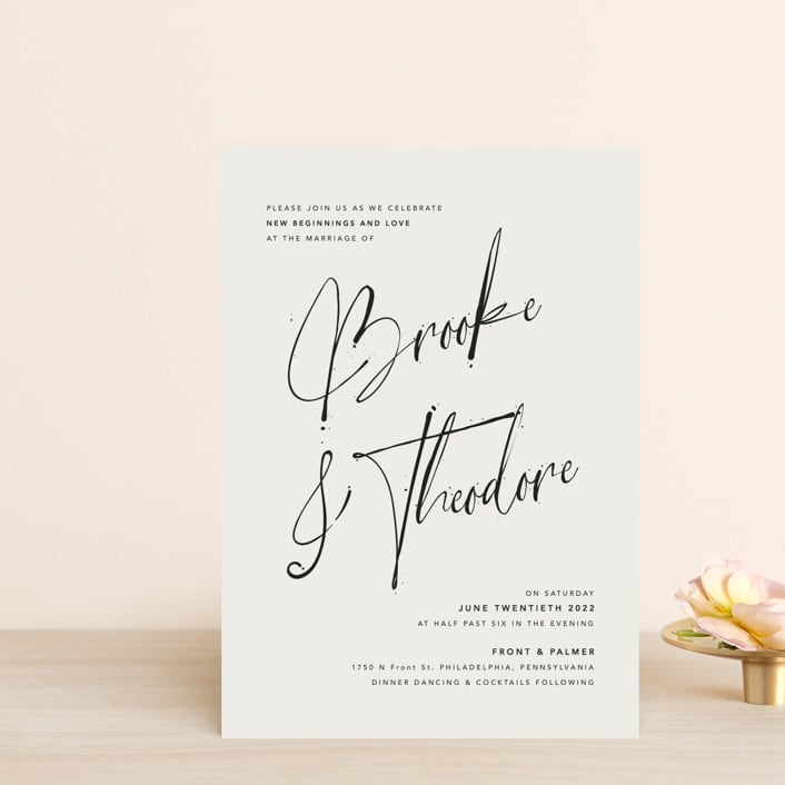"Signature Style" - Wedding Invitations in Silk by Design Lotus - Front