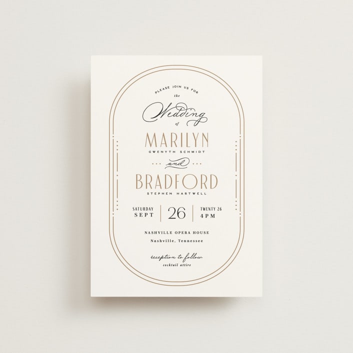 "Encapsulated" - Wedding Invitations in Black Tie by Hooray Creative - Front