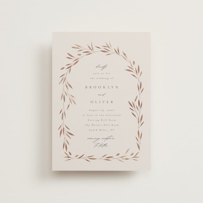 "Lennox" - Wedding Invitations in Harvest by Kristie Kern - Front