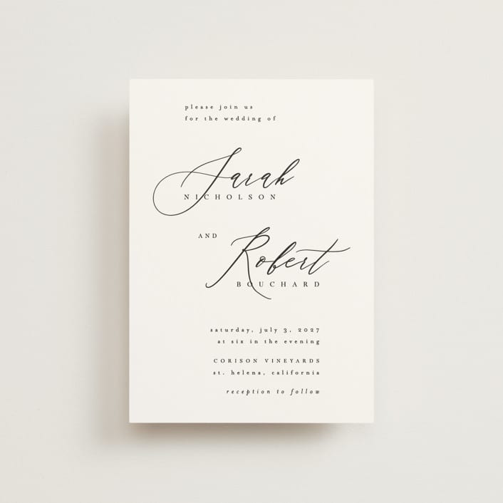 "Corison" - Wedding Invitations in Classic by Kelly Schmidt - Front