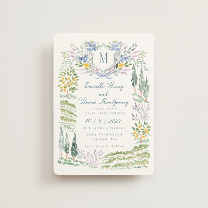 "Vineyard Love" - Wedding Invitations in Summer by Petra Kern - Front