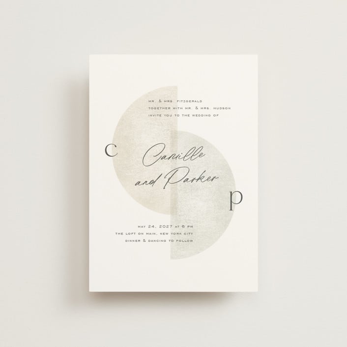 "Camille" - Wedding Invitations in Stone by Jackie Crawford - Front