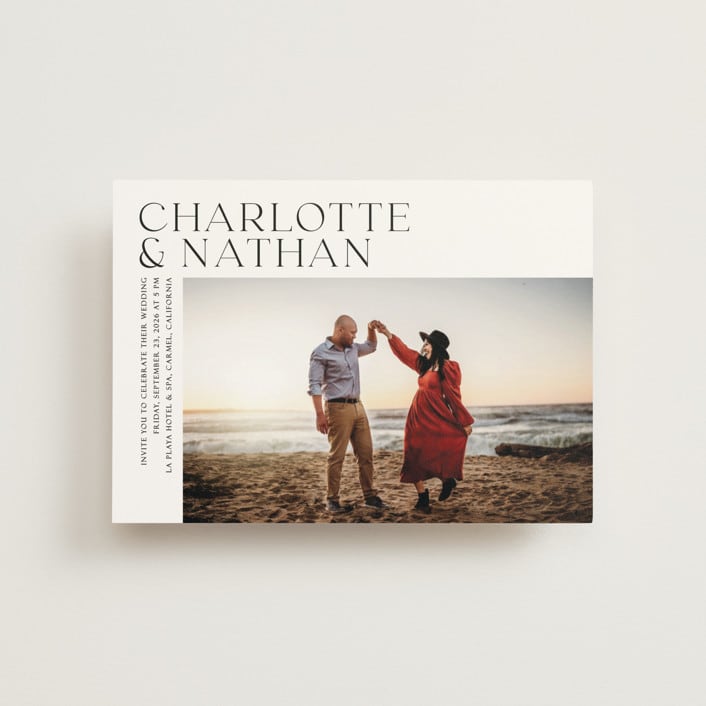 "contemporary photo" - Wedding Invitations in Cloud by Erin Deegan - Front