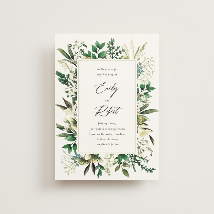 "Fresh Classic" - Wedding Invitations in Porcelain by Susan Moyal - Front