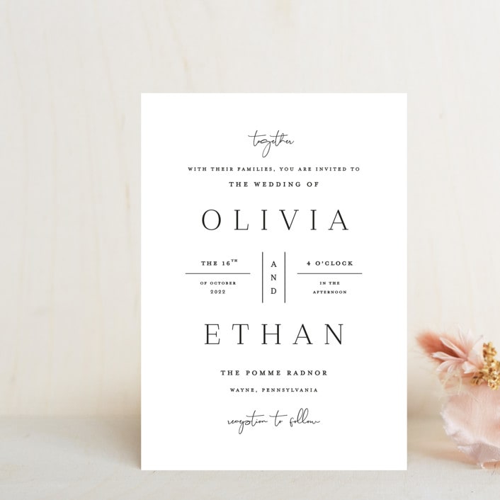 "In Love" - Wedding Invitations in Ink by Carolyn MacLaren - Front