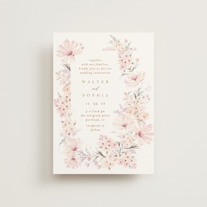 "kosmos" - Wedding Invitations in Cotton Candy by Phrosné Barwood - Front
