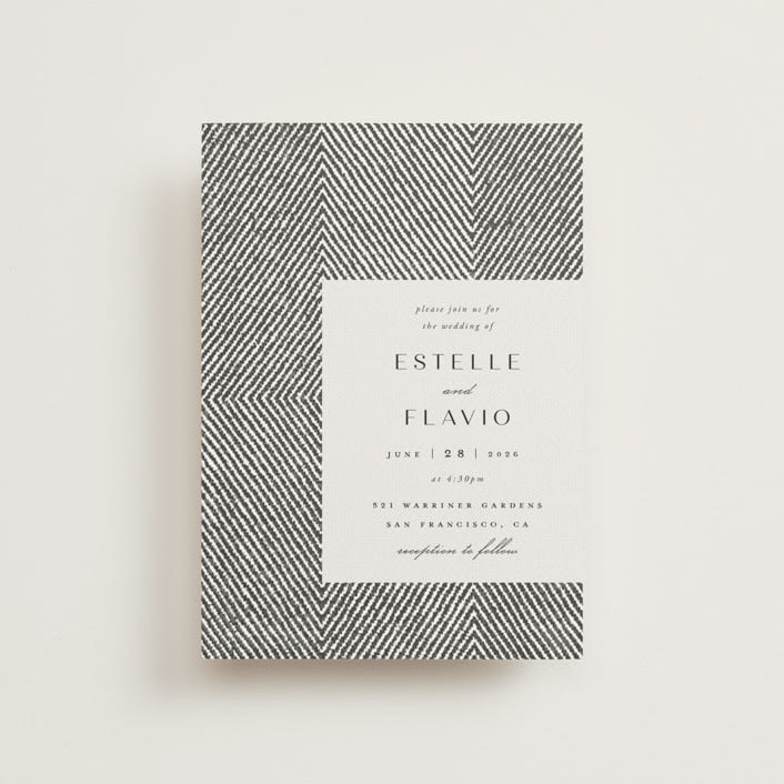 "Elegant Ethno" - Wedding Invitations in Noir by FRANI - Front