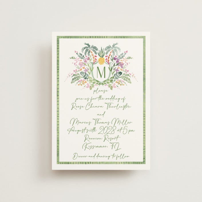 "Tropical Dreams" - Wedding Invitations in Jungle by Petra Kern - Front