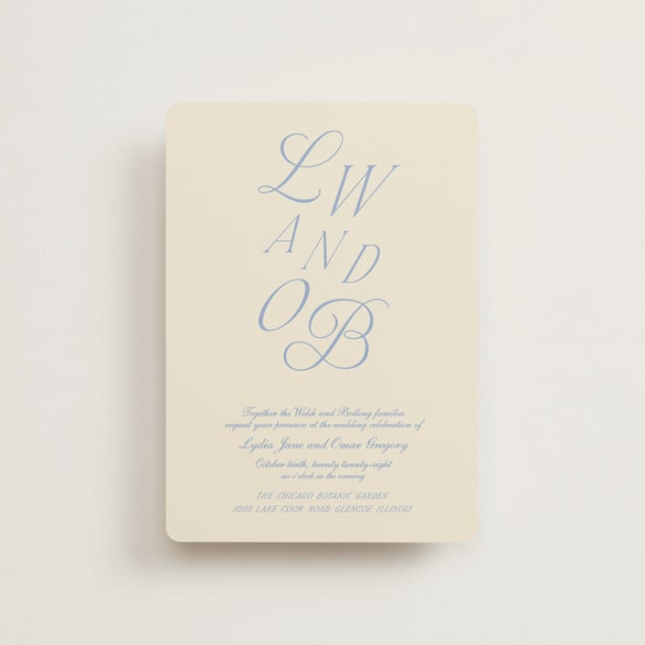 "Luxe" - Wedding Invitations in Ocean by Baumbirdy - Front