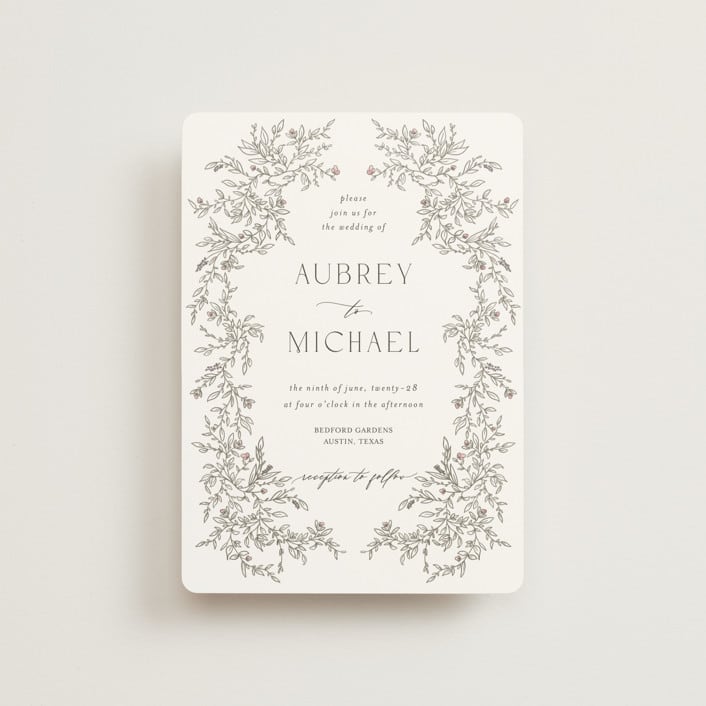 "Cottonwood" - Wedding Invitations in Ravello by Anne Ciotola - Front