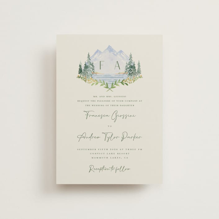 "Miniature Mountainscape" - Wedding Invitations in Summer by Petra Kern - Front