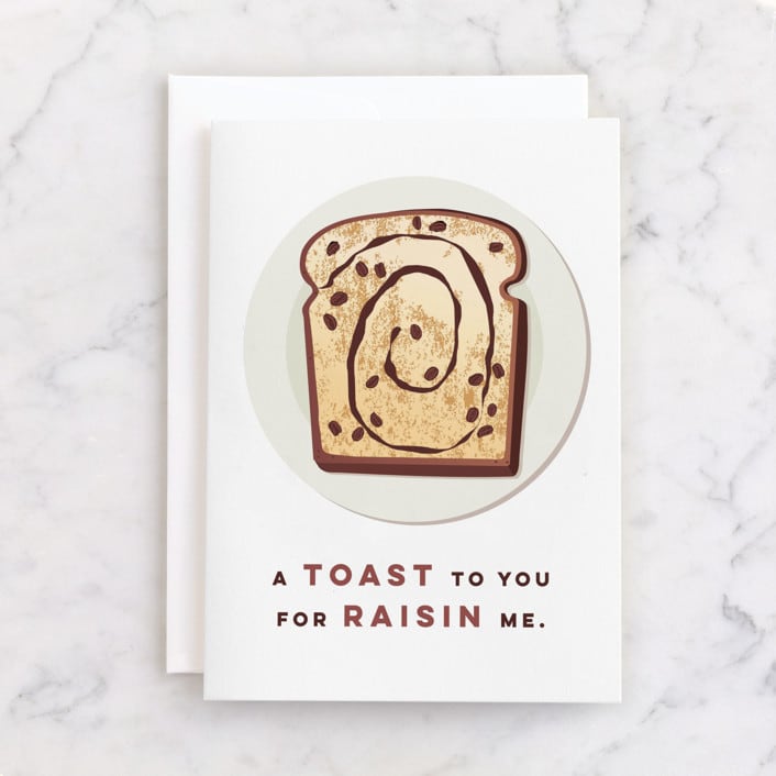 "Raisin Toast" - Single Greeting Cards in Auburn by Katie Zimpel - Front
