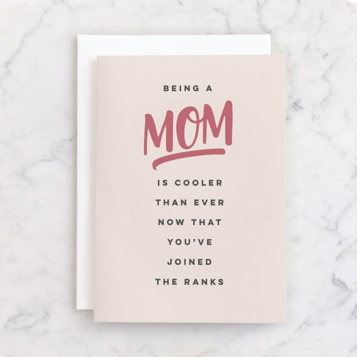 "Cooler Than Ever" - Single Greeting Cards in Blush by Kimberly Morgan - Front