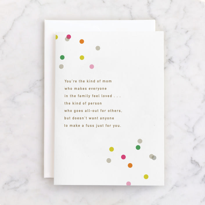 "You Deserve Confetti" - Single Greeting Cards in Carnation by Violet and Mae - Front