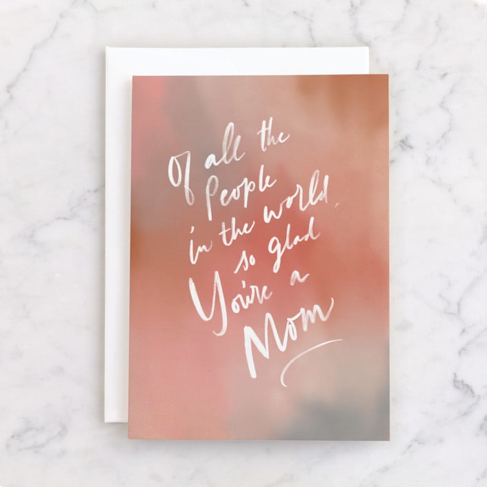"So Glad You're A Mom" - Single Greeting Cards in Persimmon by Creo Study - Front