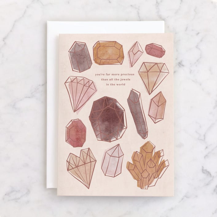 "Precious" - Single Greeting Cards in Earth by Creo Study - Front