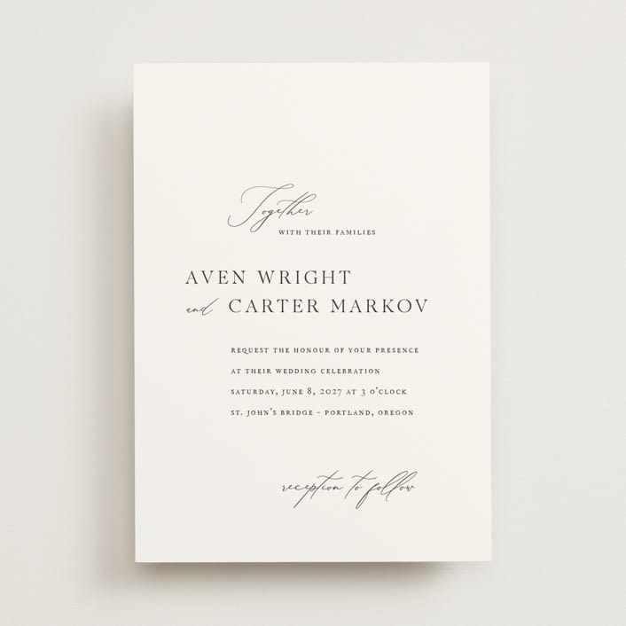 "Storybook" - Wedding Invitations in Ink by Jennifer Postorino - Front