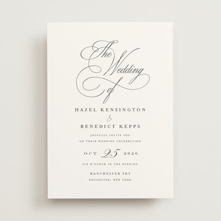 "scamorza" - Wedding Invitations in Pearl by chocomocacino - Front