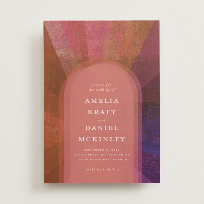 "Radiance" - Wedding Invitations in Kantha by Heather Cairl - Front